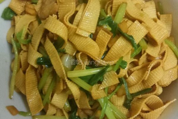 猪肉炒豆腐皮的做法图解6