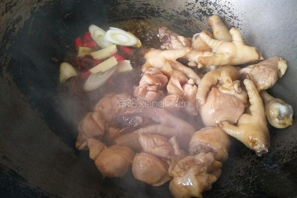 红烧二鸡肉的做法图解6