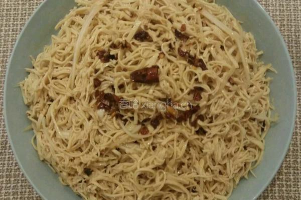 葱丝炝拌干豆腐丝