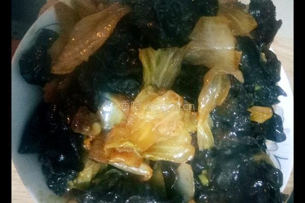 白菜木耳炒肉的做法图解5
