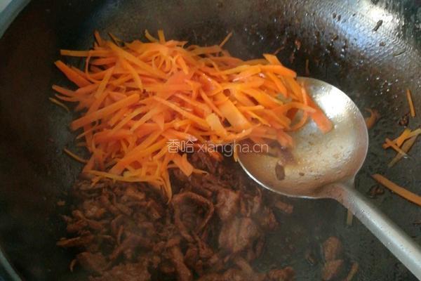 胡萝卜炒肉丝的做法图解5