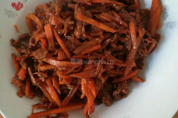 胡萝卜炒肉丝的做法图解7