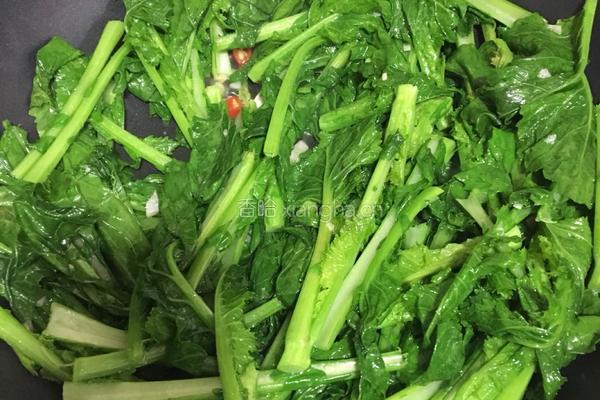 爆炒油菜的做法图解3