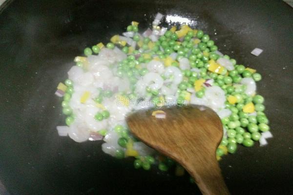虾仁豌豆的做法图解4