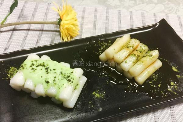 抹茶毛豆年糕的做法图解8