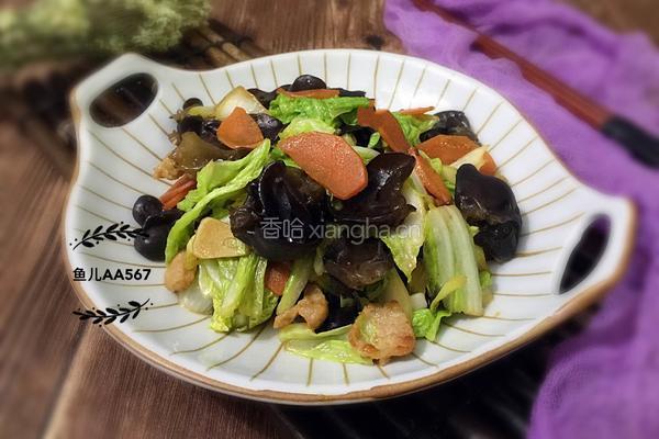 木耳炒白菜的做法图解14