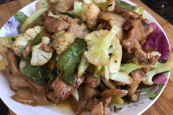 肉炒花菜的做法图解6