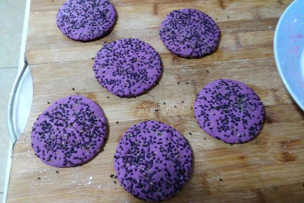 豆沙紫薯糯米饼的做法图解13