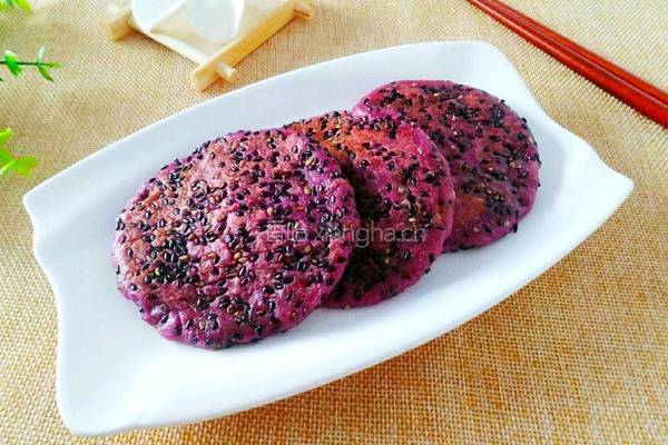 豆沙紫薯糯米饼的做法图解16