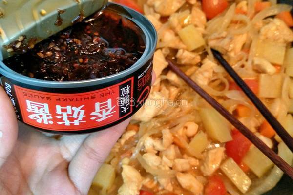 香菇酱鸡肉焗饭的做法图解11