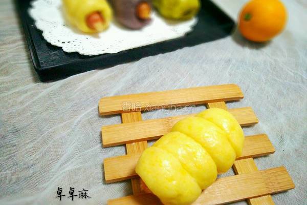 南瓜热狗卷的做法图解17
