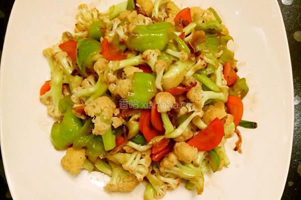 素炒花菜的做法图解4
