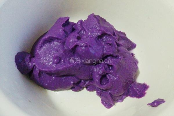 紫薯饼（蜜豆）的做法图解1