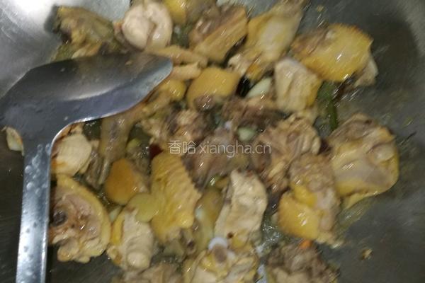 青菜烧鸡的做法图解6