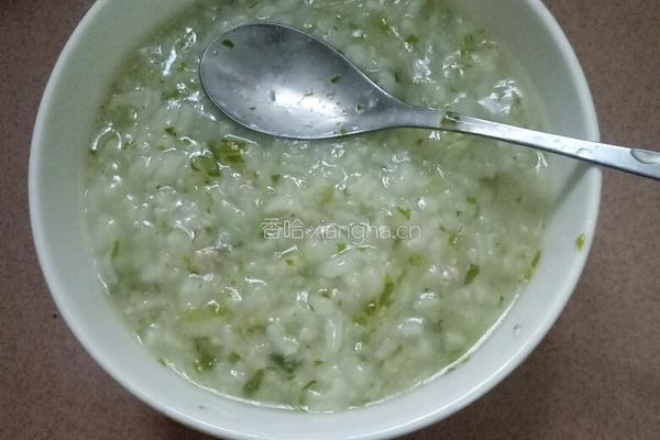 莴笋碎肉粥的做法图解7