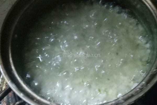 莴笋碎肉粥的做法图解6