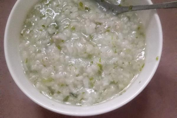 莴笋碎肉粥的做法图解8