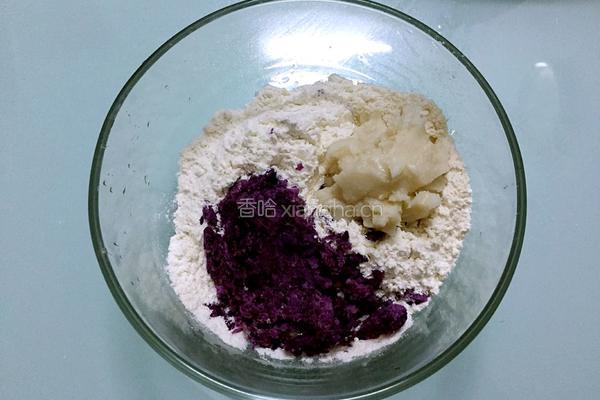 紫薯蛋黄酥的做法图解5