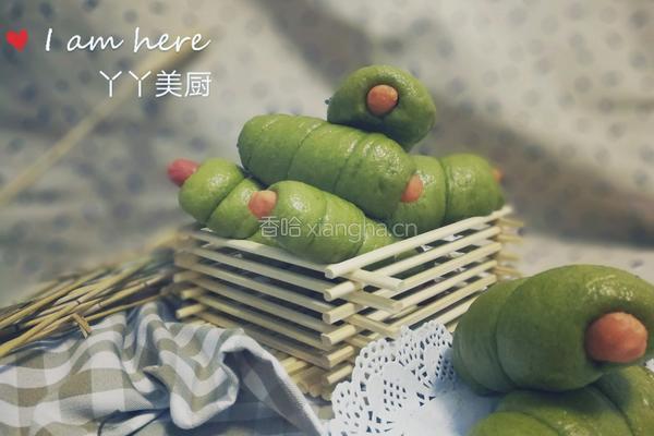 菠菜汁火腿卷的做法图解13