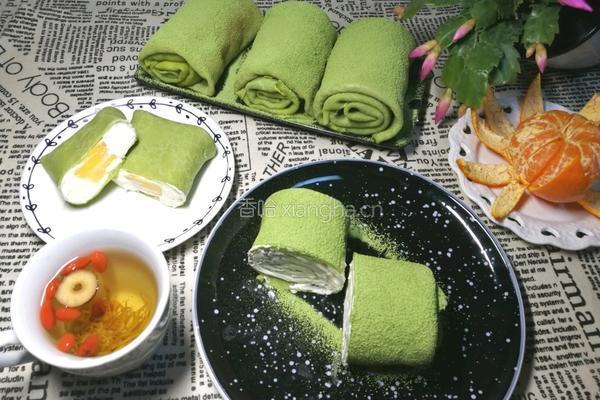 抹茶蜜豆毛巾卷的做法图解16
