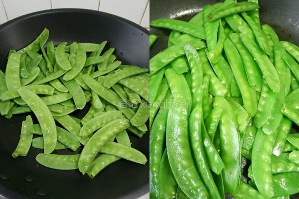 腊肉荷豆的做法图解3