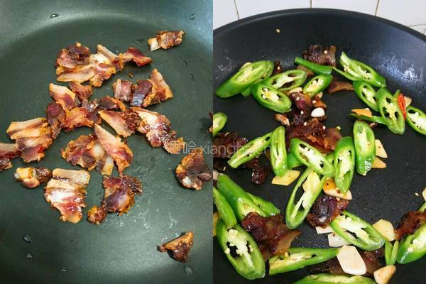 腊肉荷豆的做法图解5