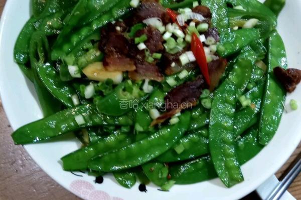 腊肉荷豆的做法图解6