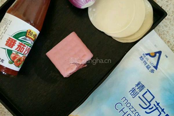 家常饺子皮披萨的做法图解1