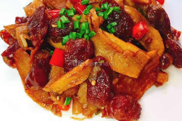 腊肠爆笋片的做法图解13