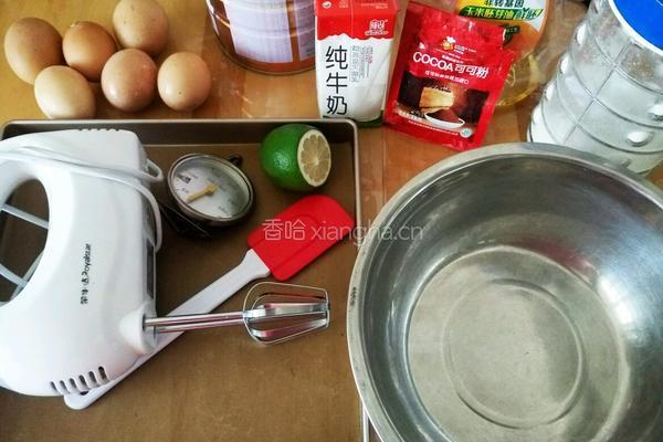 千叶纹海绵蛋糕三明治的做法图解1