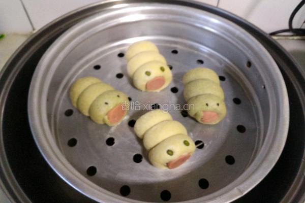 毛毛虫火腿肠馒头的做法图解11