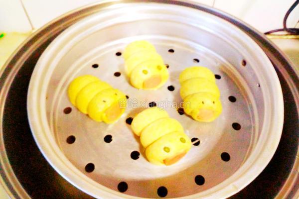 毛毛虫火腿肠馒头的做法图解13
