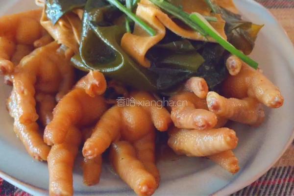 鸡爪烧海带豆腐皮