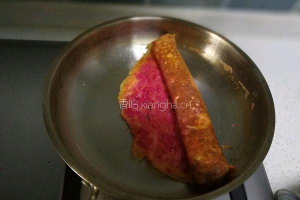 火龙果皮蛋卷的做法图解10