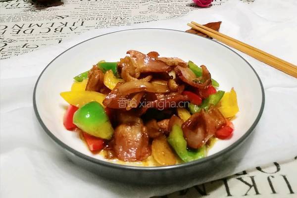 彩椒炒腊肉的做法图解11