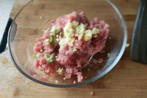 香菇酿肉的做法图解3