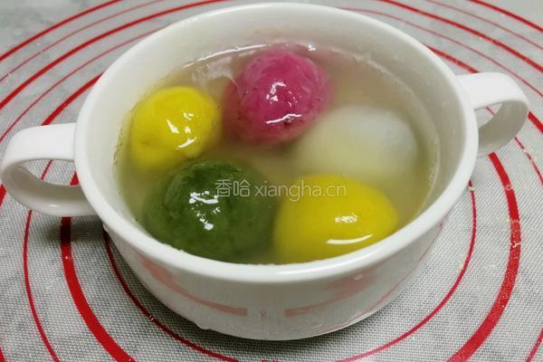 彩色汤圆的做法图解8