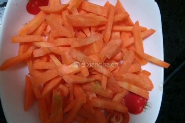 娃娃菜炒牛肉丝的做法图解2