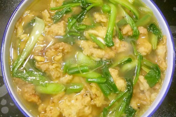 鲁菜大师孔府菜系蒋家菜酥肉炖油菜蒜苗波菜的做法图解4