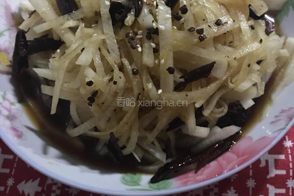 爽口凉拌萝卜丝的做法图解2