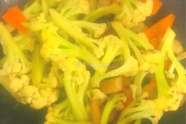 五花肉炒花菜的做法图解7