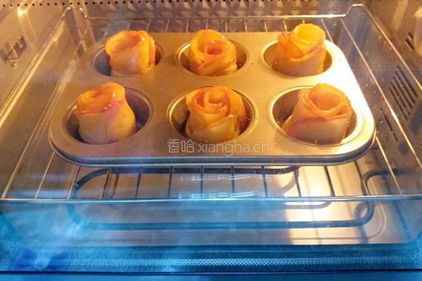 雪花玫瑰苹果酥的做法图解16