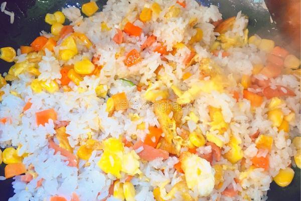 火龙果炒饭的做法图解8