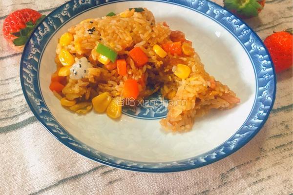火龙果炒饭的做法图解14