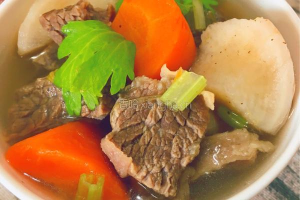 牛肉萝卜汤的做法图解1