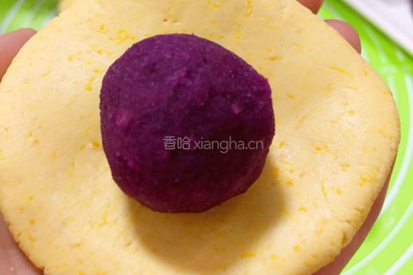 南瓜紫薯糯米饼的做法图解11