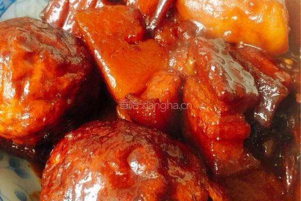 虎皮鸡蛋炖红烧肉的做法图解15
