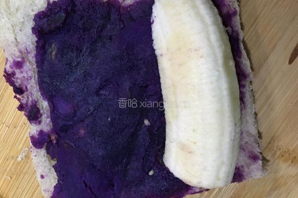 紫薯香蕉面包的做法图解4