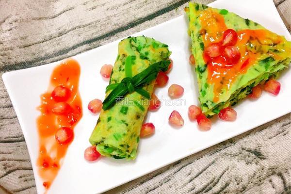 菠菜虾皮鸡蛋饼的做法图解1