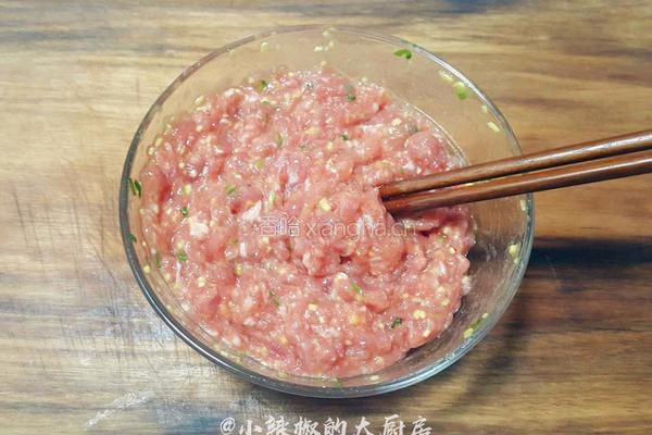 豆腐鲜肉酿的做法图解3